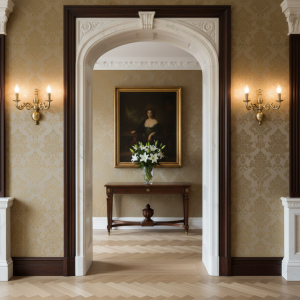 Antica coppia di applique in ottone a due bracci