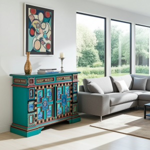 Antica credenza servante dipinta