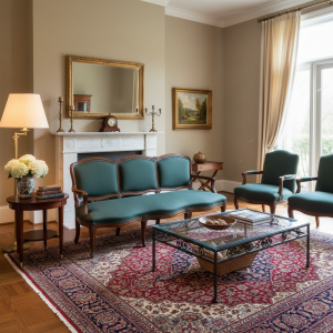 Divano stile vintage a tre posti