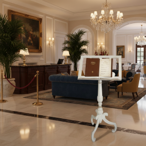 Leggìo di qualità superiore a cavalletto in legno massello