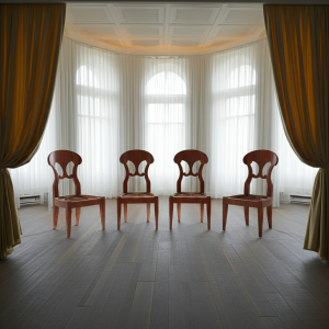 set quattro sedie Bedermeier