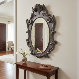 Specchiera con cornice intagliata