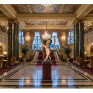 Statua vintage raffigurante putto