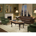 Tavolino da salotto ovale top marmo palladiano graniglia