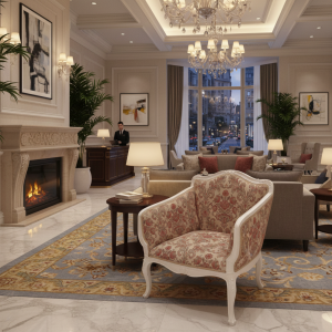 Poltrona Luigi Filippo bianca Shabby