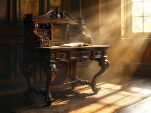 Scrivanie antiche: il tempo che vive nel legno