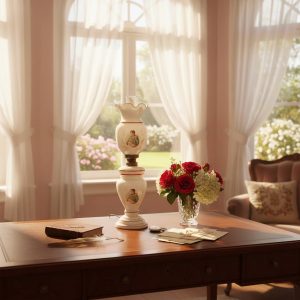 Lampada opaline bianca Napoleone